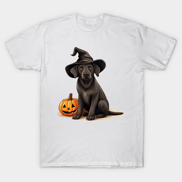 Halloween Labrador Retriever Dog #1 T-Shirt by Chromatic Fusion Studio